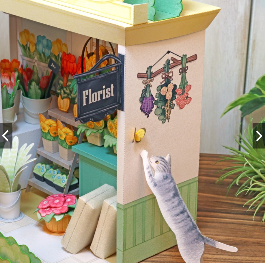 Mô hình giấy 3D  tiệm hoa