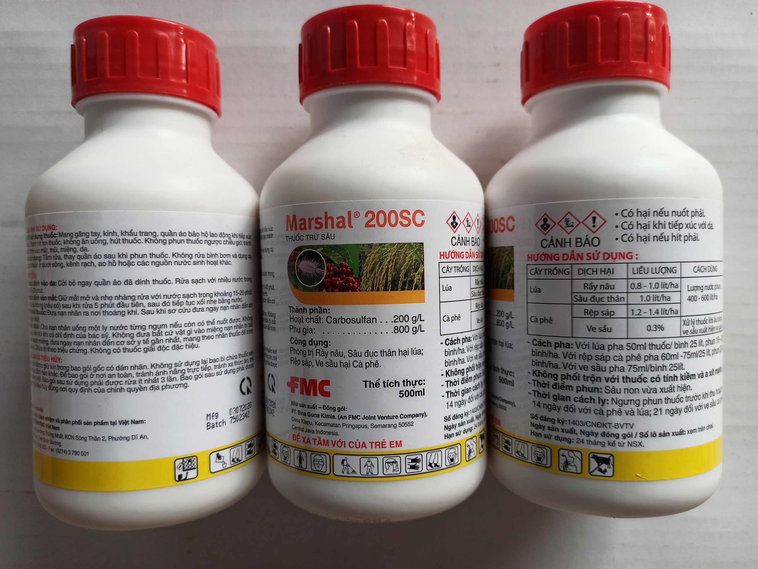 Thuốc trừ sâu marshal 200sc- chai 500ml