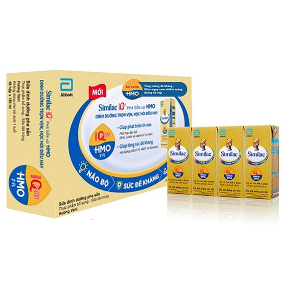 Thùng 48 hộp sữa bột pha sẵn similac iq 110m/180ml