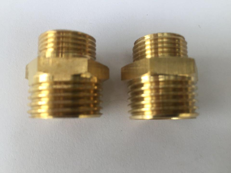 2 chiếc kép đồng ren ngoài 21mm-16mm