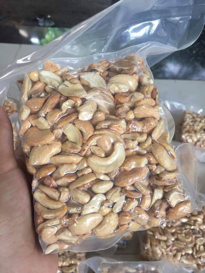 2KG HẠT ĐIỀU RANG MUỐI 500G/GÓI (HẠT BỂ/VỠ ĐÔI/BA) GIÁ HẠT DẺ (SẠCH VỎ LỤA)