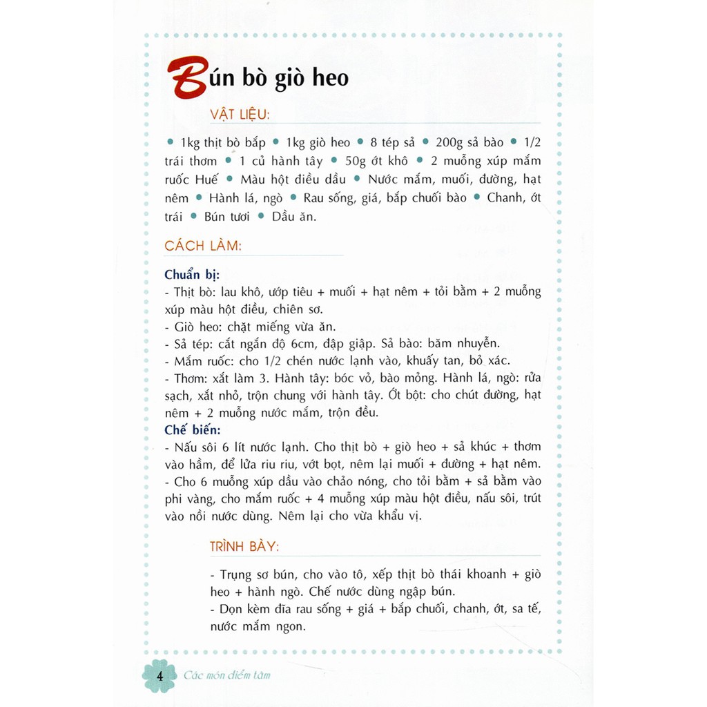Sách - Các Món Điểm Tâm (Triệu Thị Chơi)(VT)