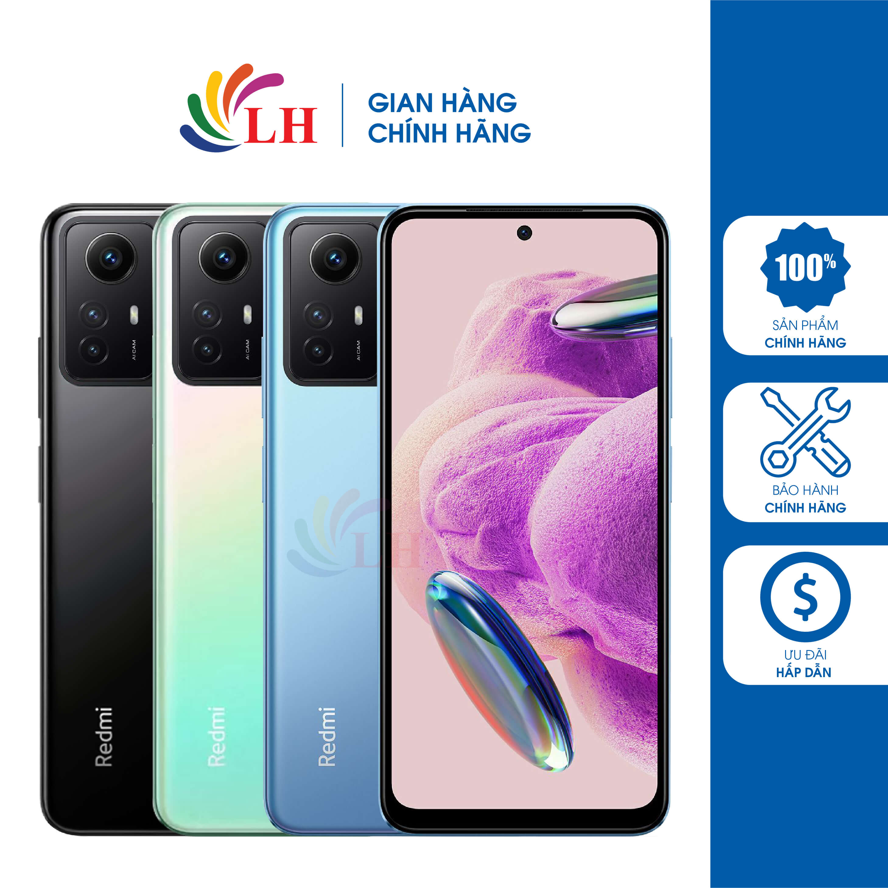 Điện thoại Xiaomi Redmi Note 12S  - Hàng chính hãng - 3 camera sắc nét, hiệu năng mạnh mẽ, sạc nhanh 33W