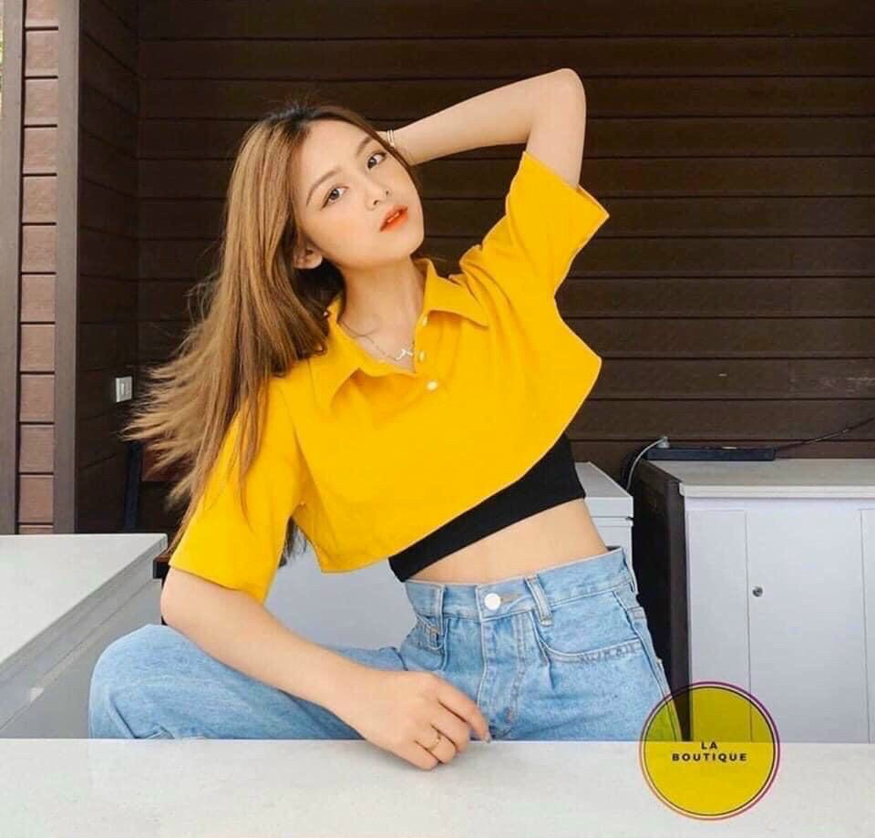 Set Áo Crotop 2 áo màu cá tính chuẩn nữ chất vải thun mềm mại nữ tính xì teen