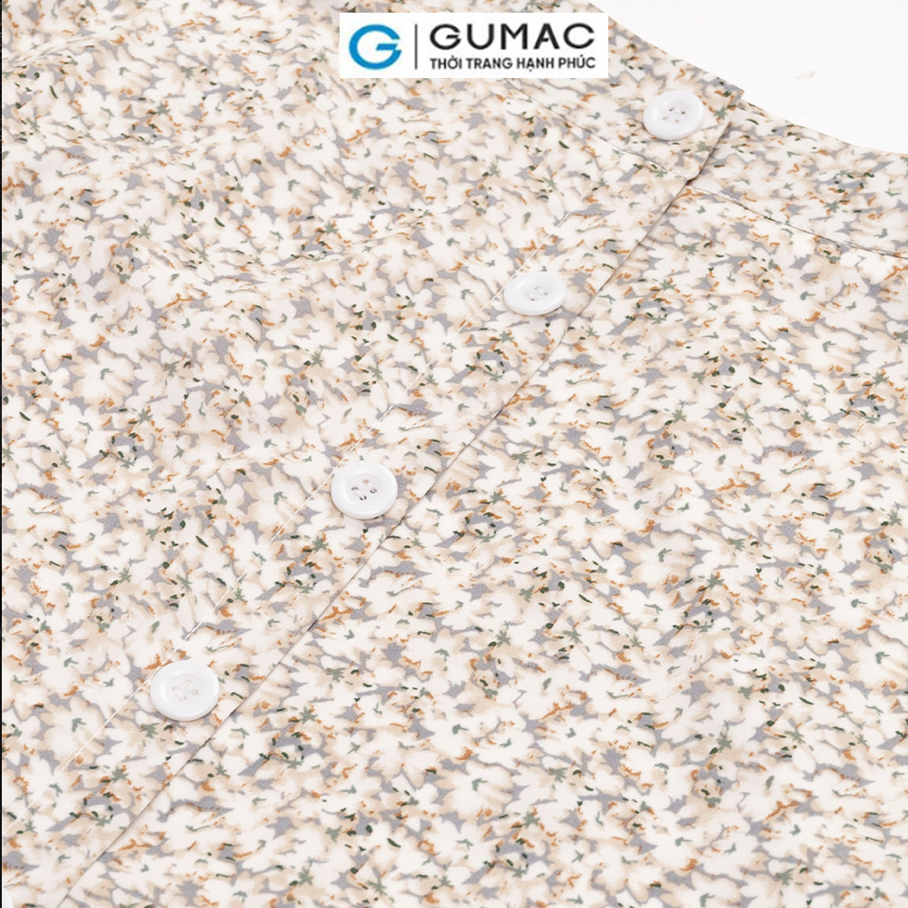 Váy A midi đính nút VC12071 thời trang GUMAC