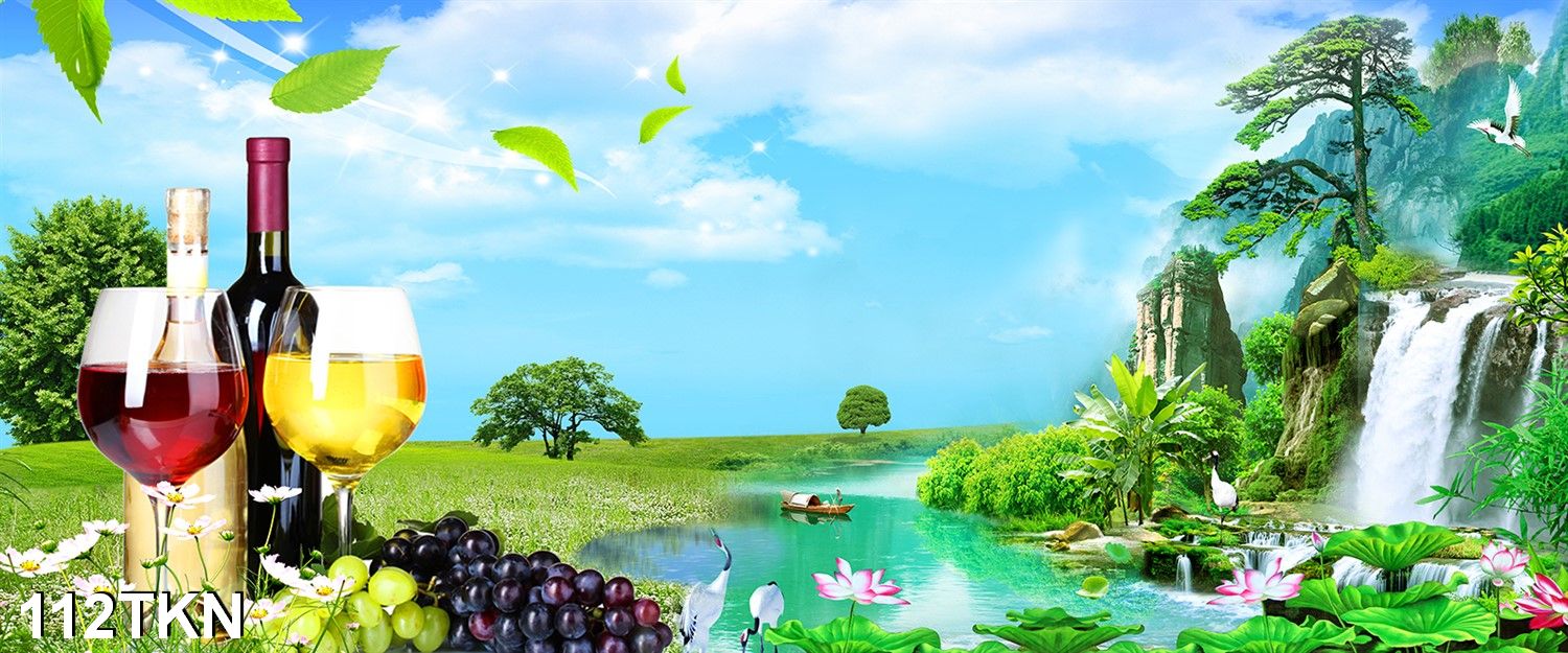 TRANH DÁN TƯỜNG 3D RAU, CỦ, QUẢ PHÒNG BẾP 112TKN - TRANH DÁN TƯỜNG PHÒNG ĂN KHỔ NGANG