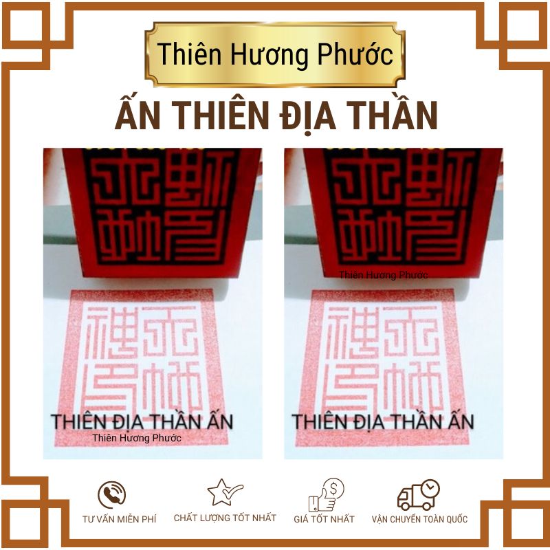 Ấn tứ phủ 6cm gỗ thị