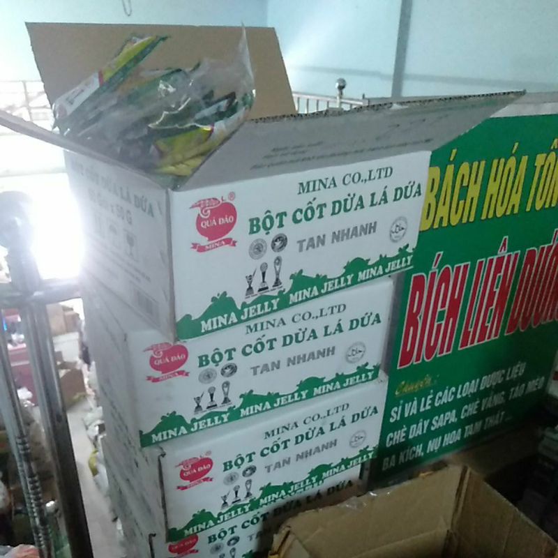 bột cốt dừa LÁ DỨA MinaCo hiệu qủa đào( GÓI 50 GRAM)