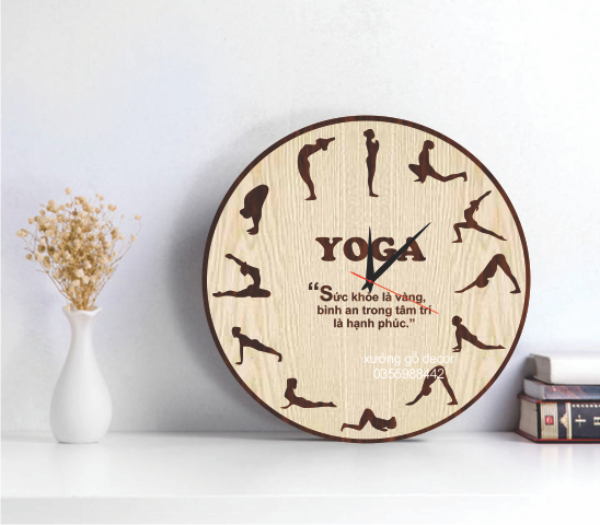 Đồng Hồ Yoga Treo Tường Độc Đáo