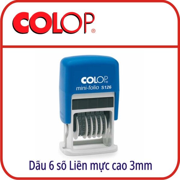 Con dấu 6 số liền mực (Colop S126)