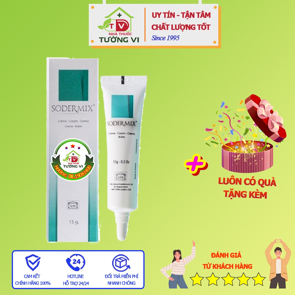 Kem bôi sẹo Sodermix Cream 15g