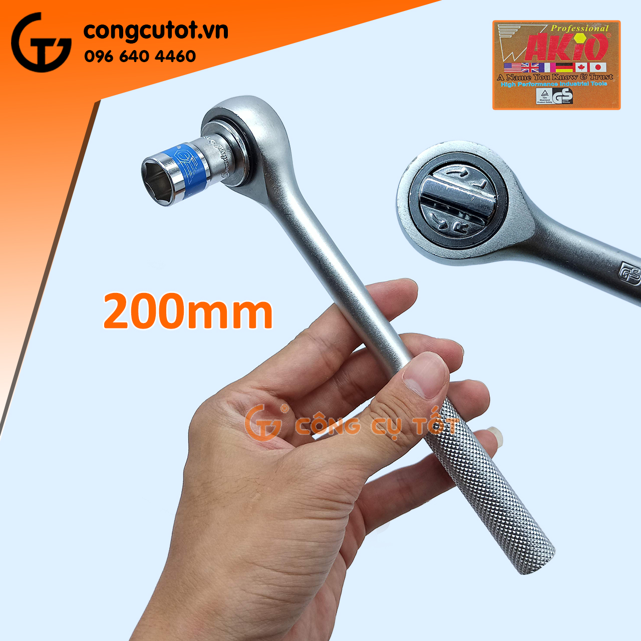 Cần siết tự động đảo chiều 3/8inch size tùy chọn