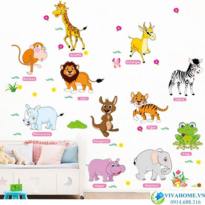 [HCM]Decal dán tường hình thú