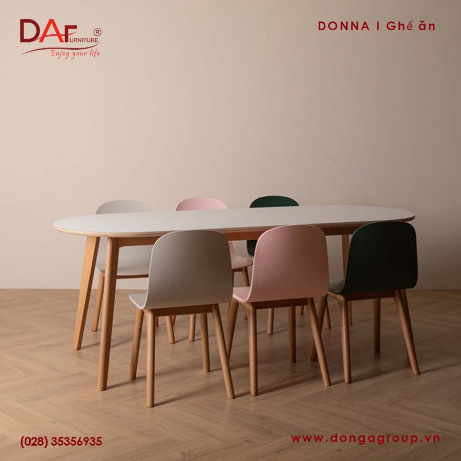 GHẾ ĂN DONNA - GỖ ASH - XANH LÁ