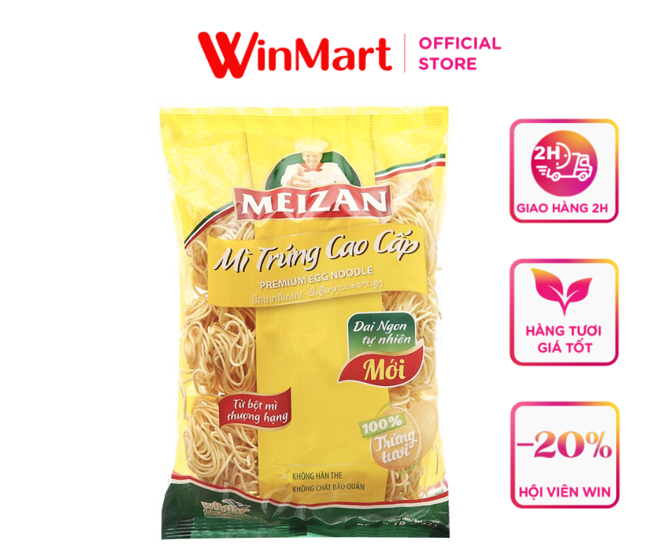 [Siêu thị VinMart] - Mì trứng cao cấp Meizan gói 250g