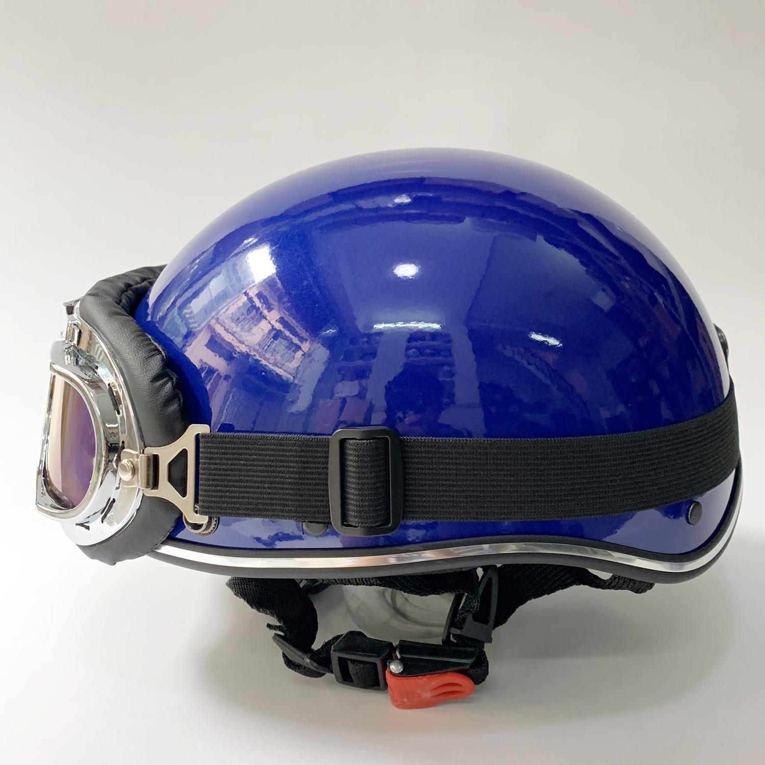 MŨ BẢO HIỂM NỮA ĐẦU KÈM KÍNH PHI CÔNG 7 MÀU,SƠN BÓNG,VIỀN BẠC,SANG TRỌNG,MŨ NHIỀU MÀU LỰA CHỌN-ĐẠT CHUẨN