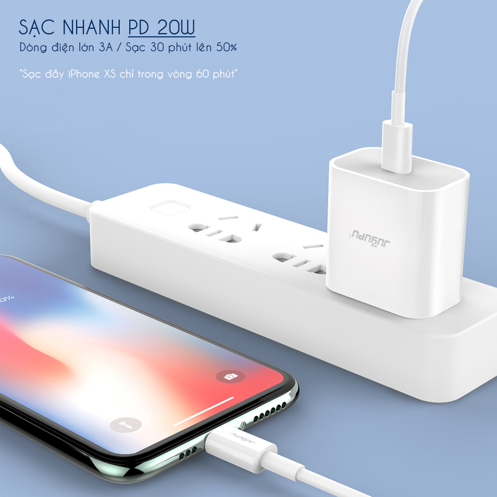 Sạc nhanh iPhone FENGZHI LIFE PD 20W cao cấp gồm cục và dây cáp sạc điện thoại chính hãng bộ sạc nhanh iphone