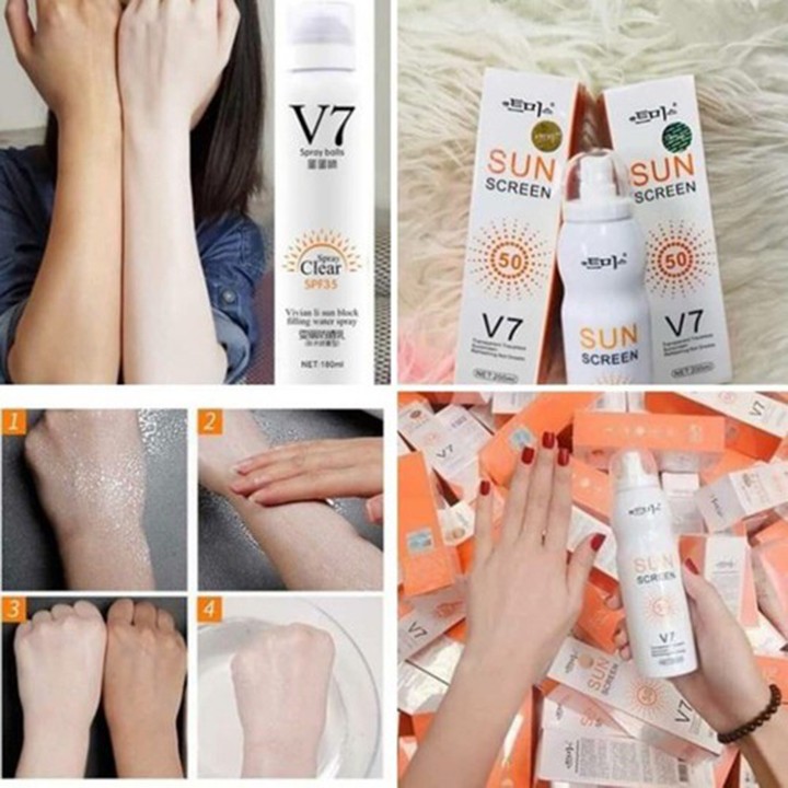 [HCM]XỊT CHỐNG NẮNG HÀN QUỐC SUN SCREEN V7 200ml