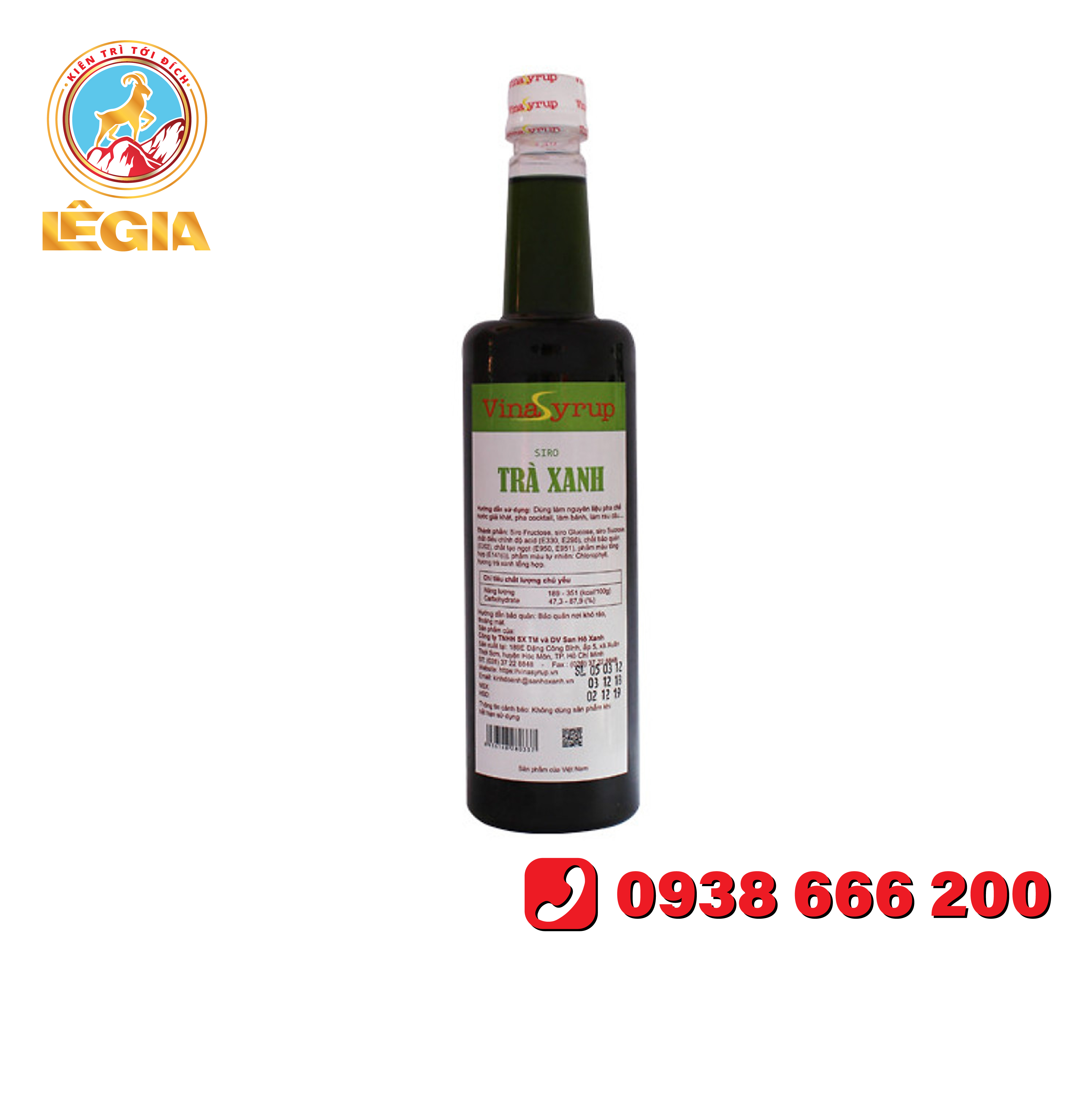 SIRO VINA TRÀ XANH 750ML ( VINA GREEN TEA SYRUP )