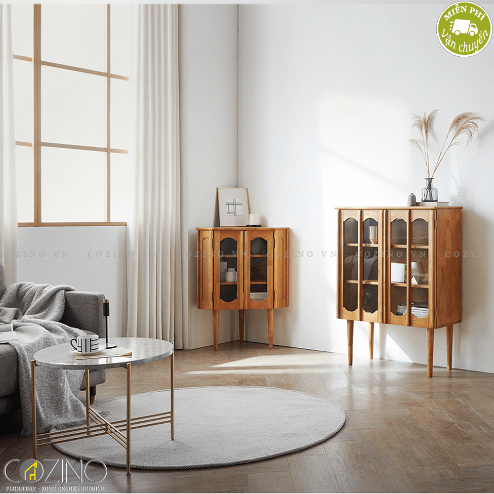 Tủ trưng bày 1 tầng Iris màu tự nhiên