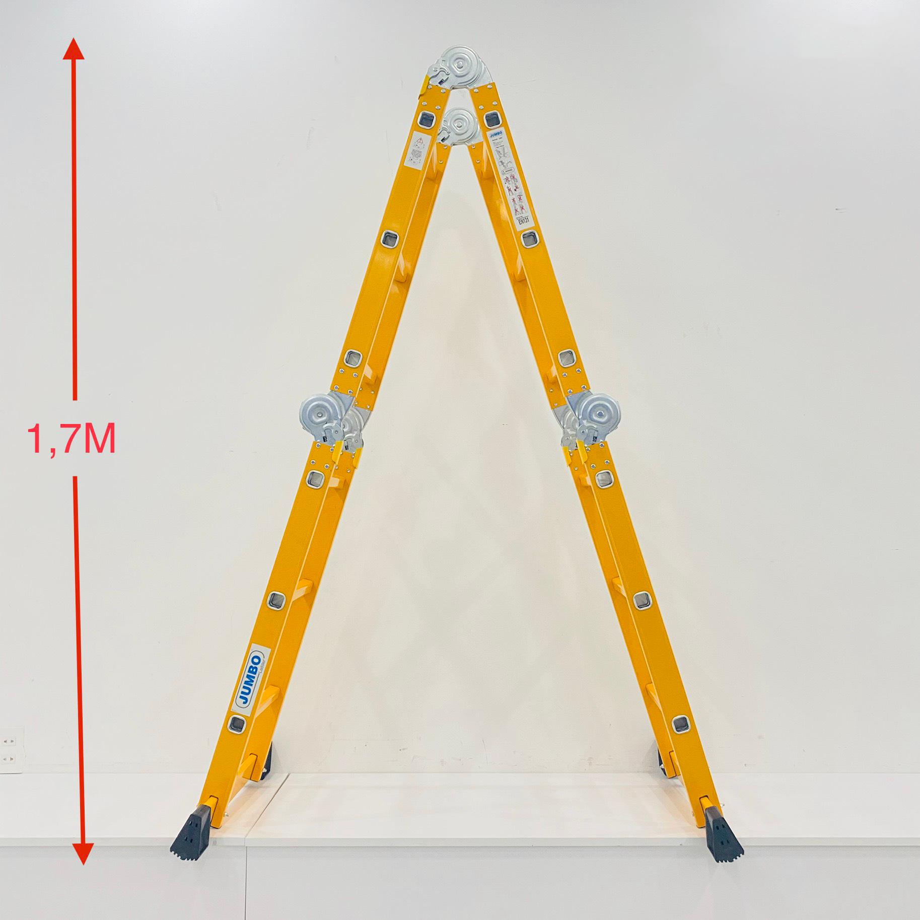 Thang nhôm gấp 4 đoạn JUMBO B303