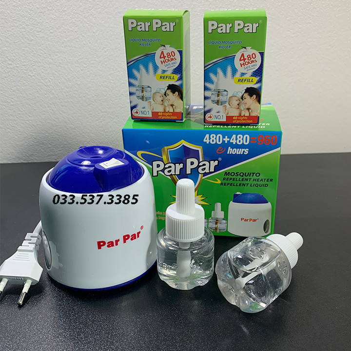 Máy xông muỗi, đèn tinh dầu bắt muỗi PARPAR (kèm một lọ tinh dầu cao cấp)