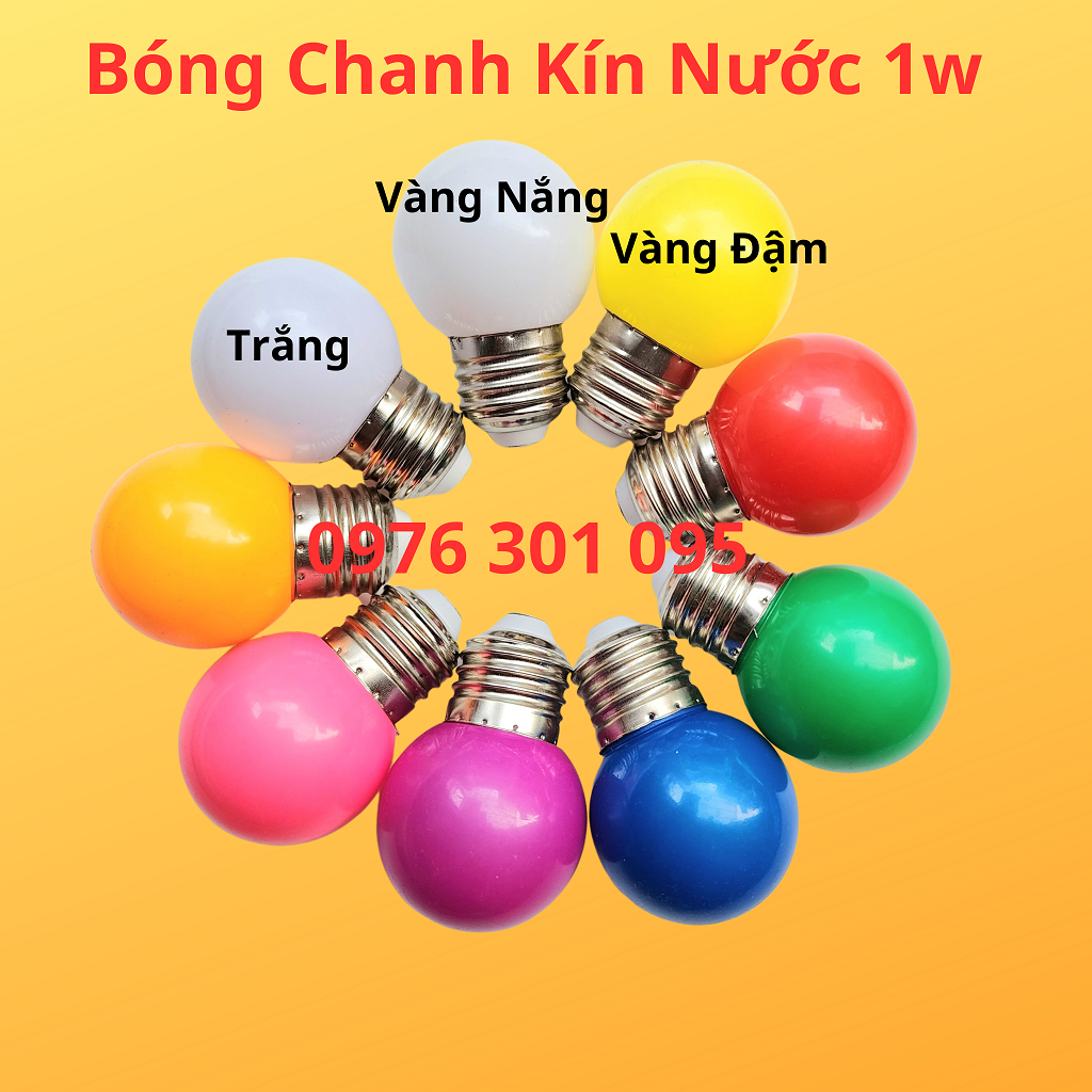 Bóng led chanh tròn trang trí 1w