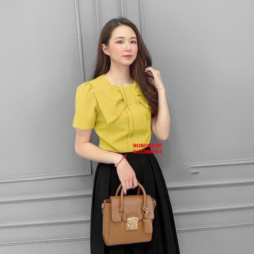 [HCM]ÁO KIỂU PHỐI NƠ SIÊU XINH