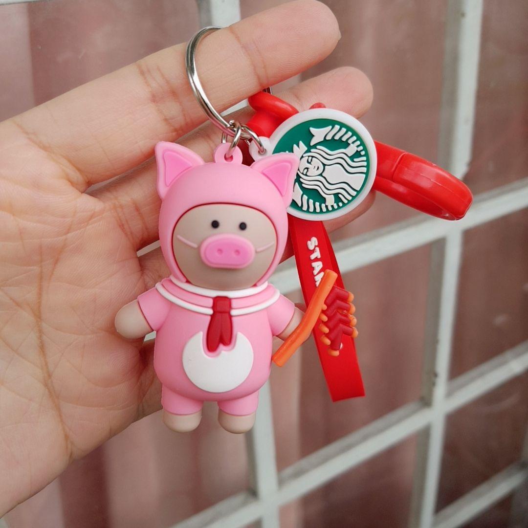 Móc Khoá Con Heo Starbucks