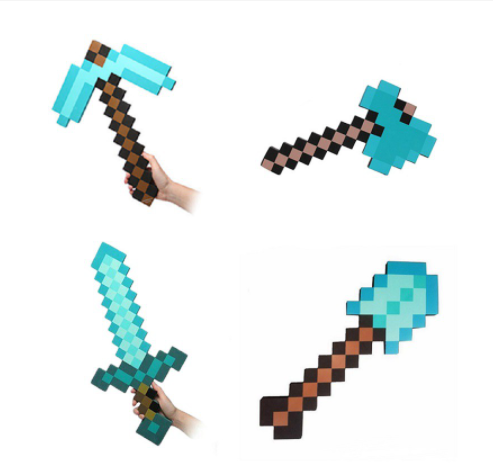 [HCM]Combo rìu kiếm cúp xẻng sung kim cương Mine craft