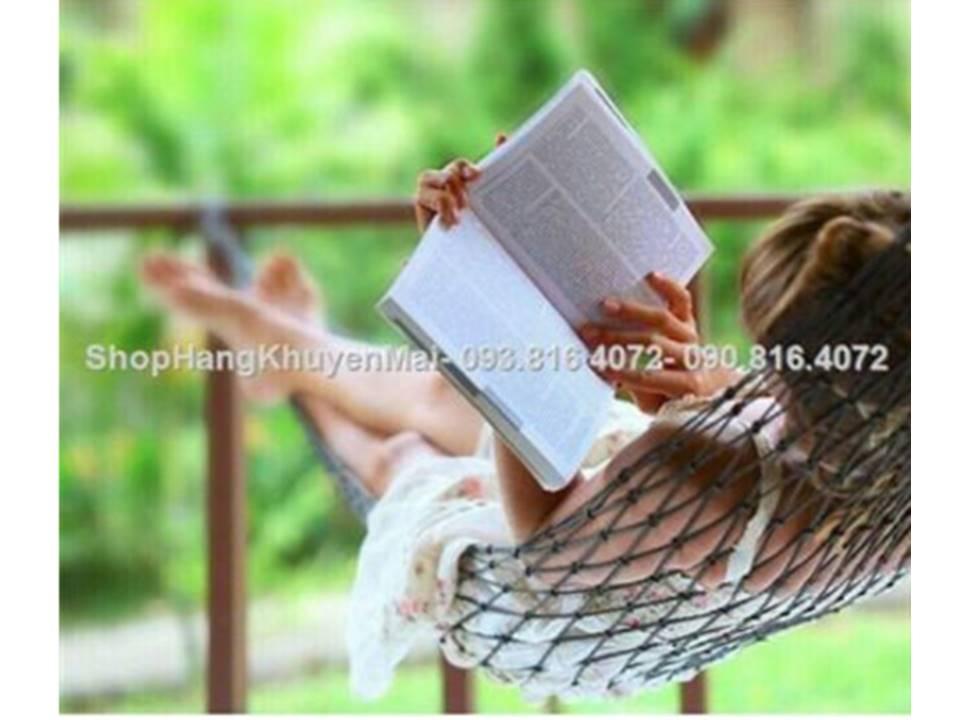 Võng du lịch lưới dệt đan xen cao cấp 2 lớp