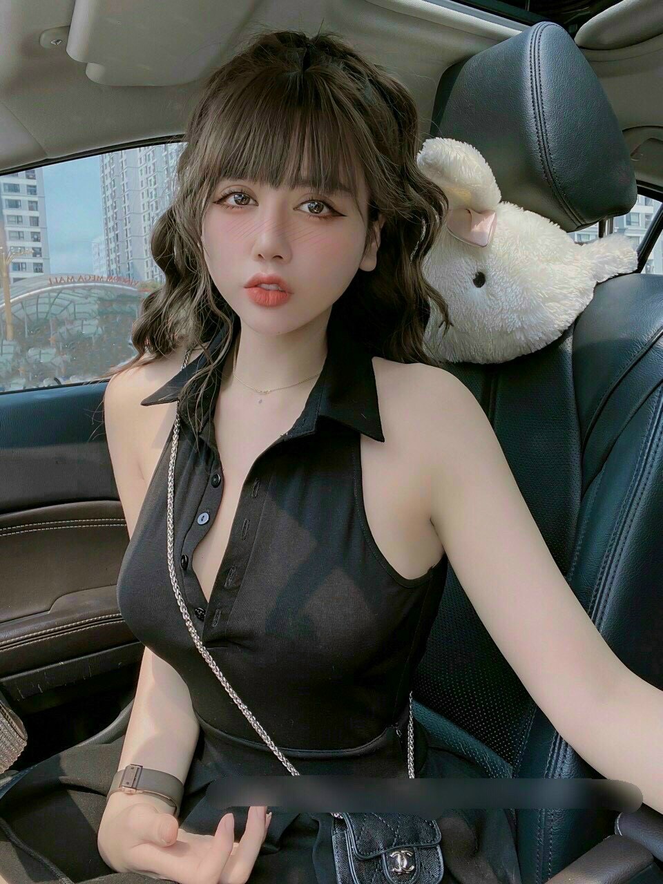 Áo ba cổ sát tay cổ bẻ cài nút sexy MC