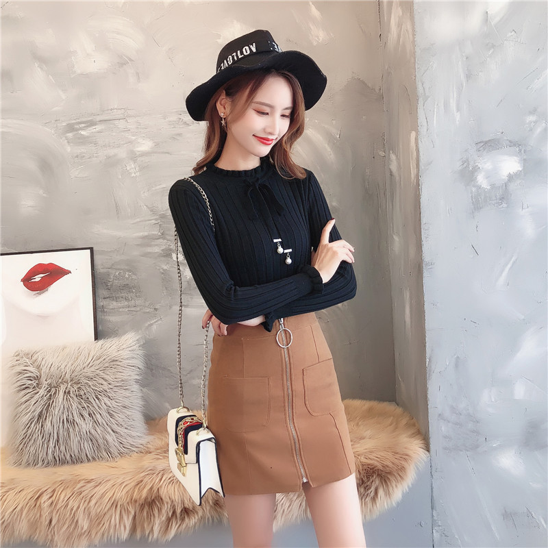 ÁO LEN CỔ VIỀN NƠ XINH XẮN