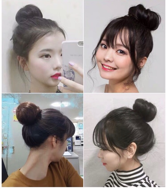 TÓC GIẢ BÚI TRÒN DÂY RÚT CHO NỮ