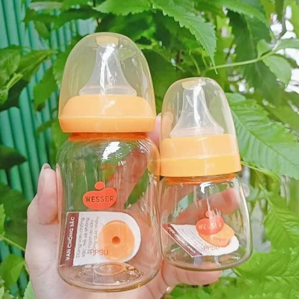 Bình sữa chống sặc Wesser nhựa PPSU