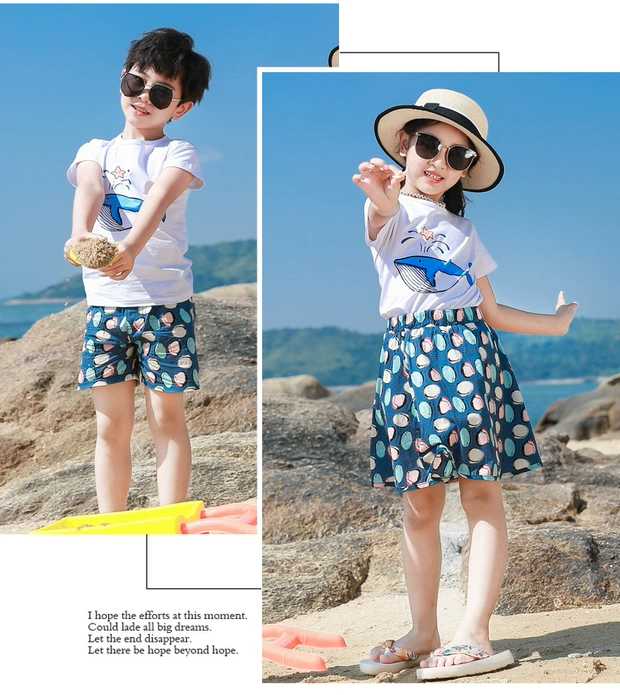 (Giá 1 bộ) Set Bộ Họa Tiết Cá Heo Bé Gái & Bé Trai TP18