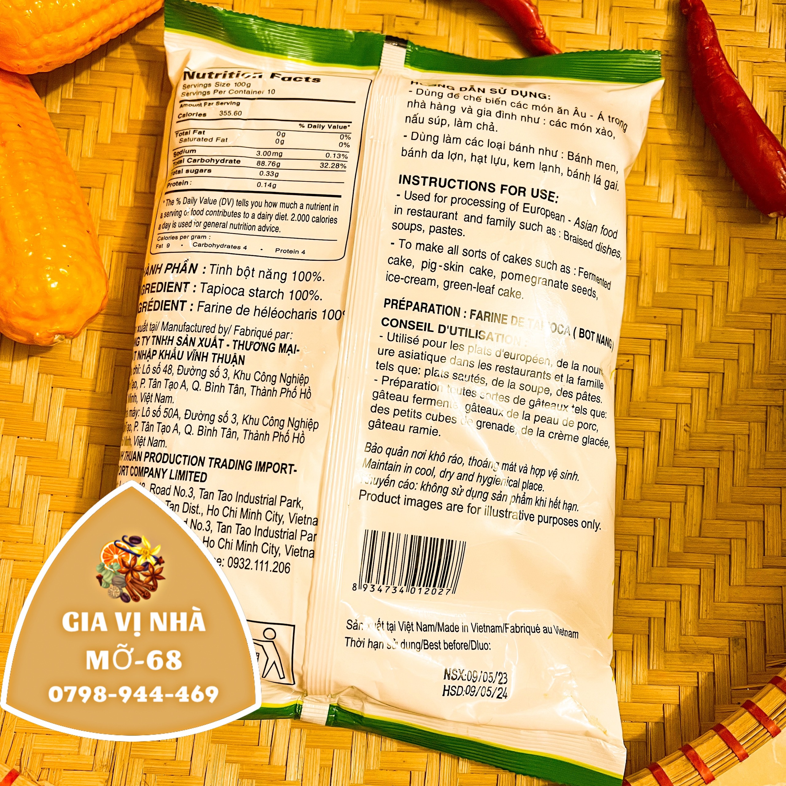 BỘT NĂNG VĨNH THUẬN- GÓI 1KG