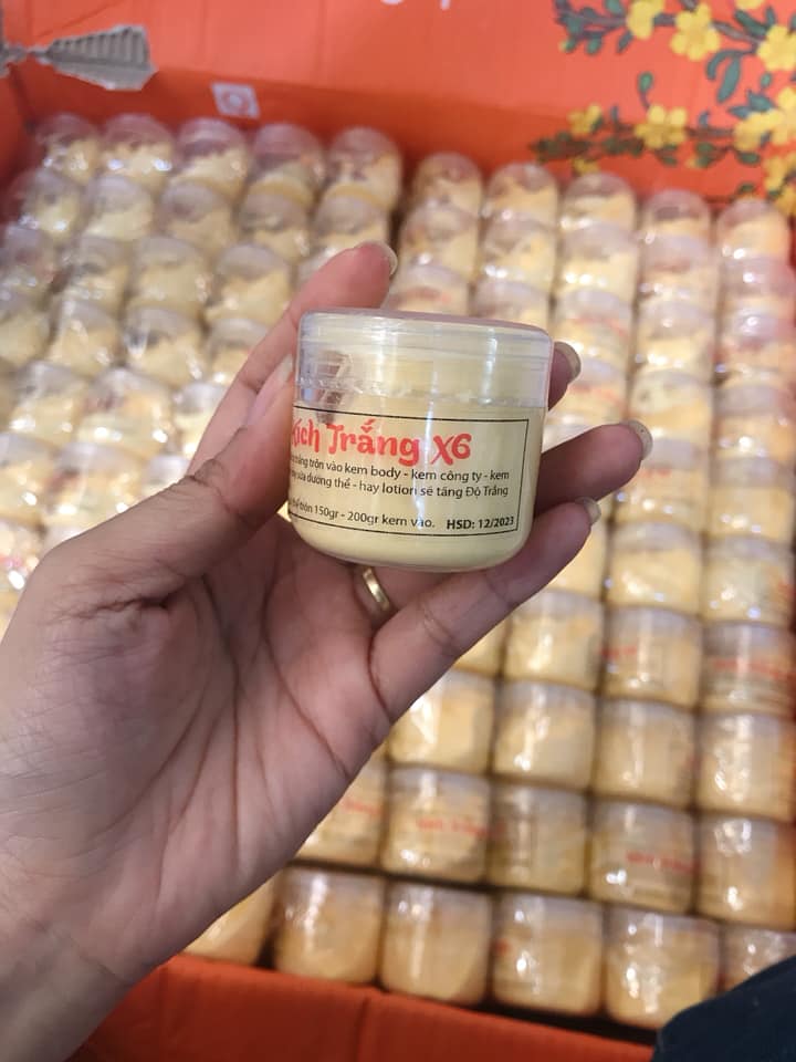 COMBO 2 HỦ - Kích Trắng X10 Nhân Sâm Trắng Da, Dùng Để Trộn Kem