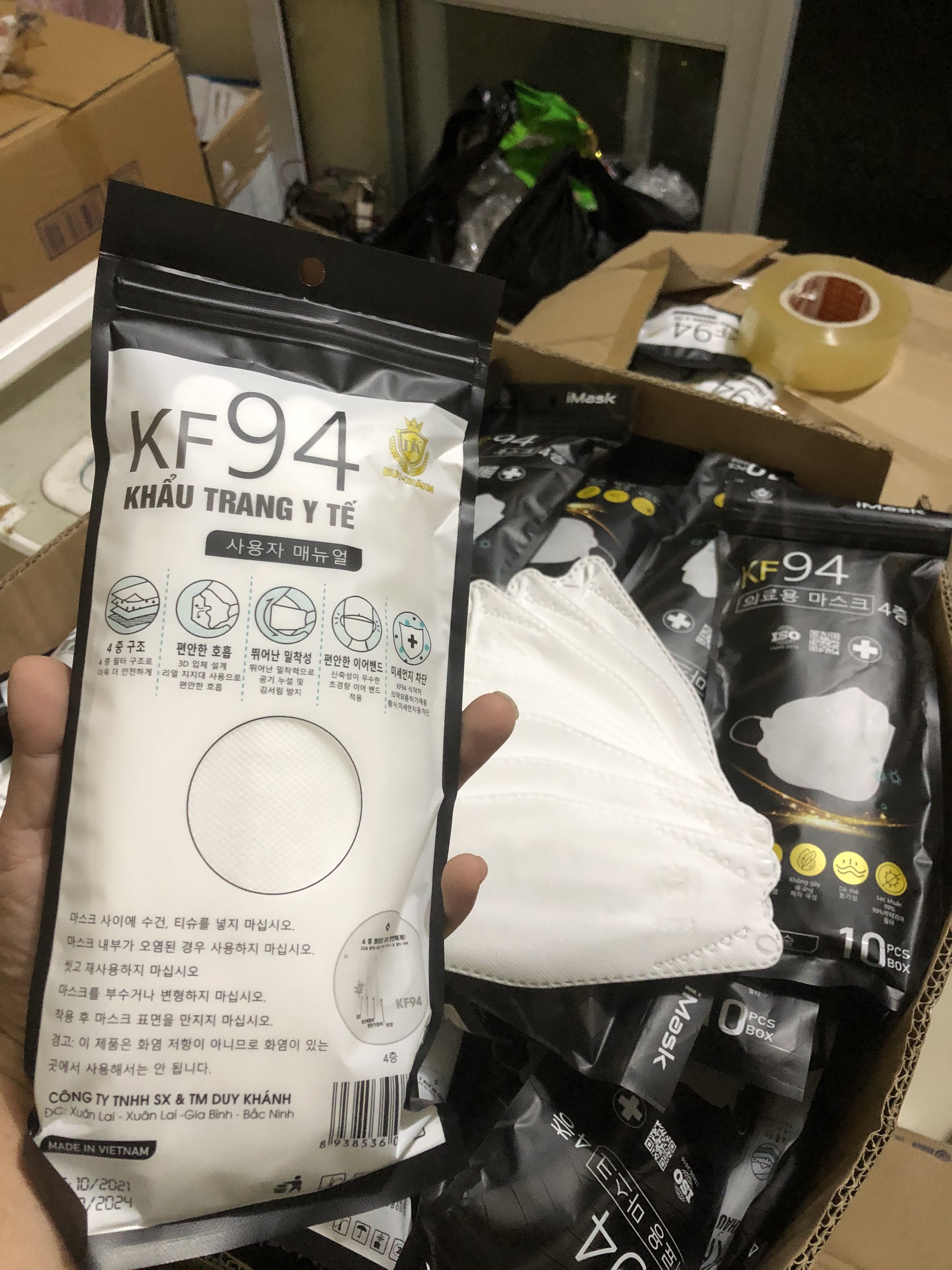 Sỉ thùng khẩu trang Kf 94 tiêu chuẩn Hàn Quốc ,  !!!