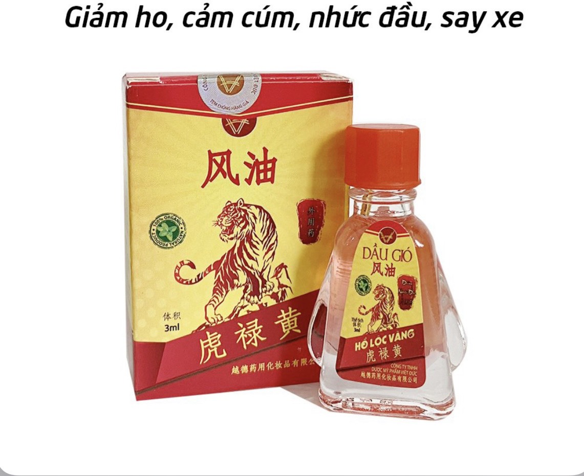 Dầu gió HỖ LỌC VÀNG (Chai 7ml)