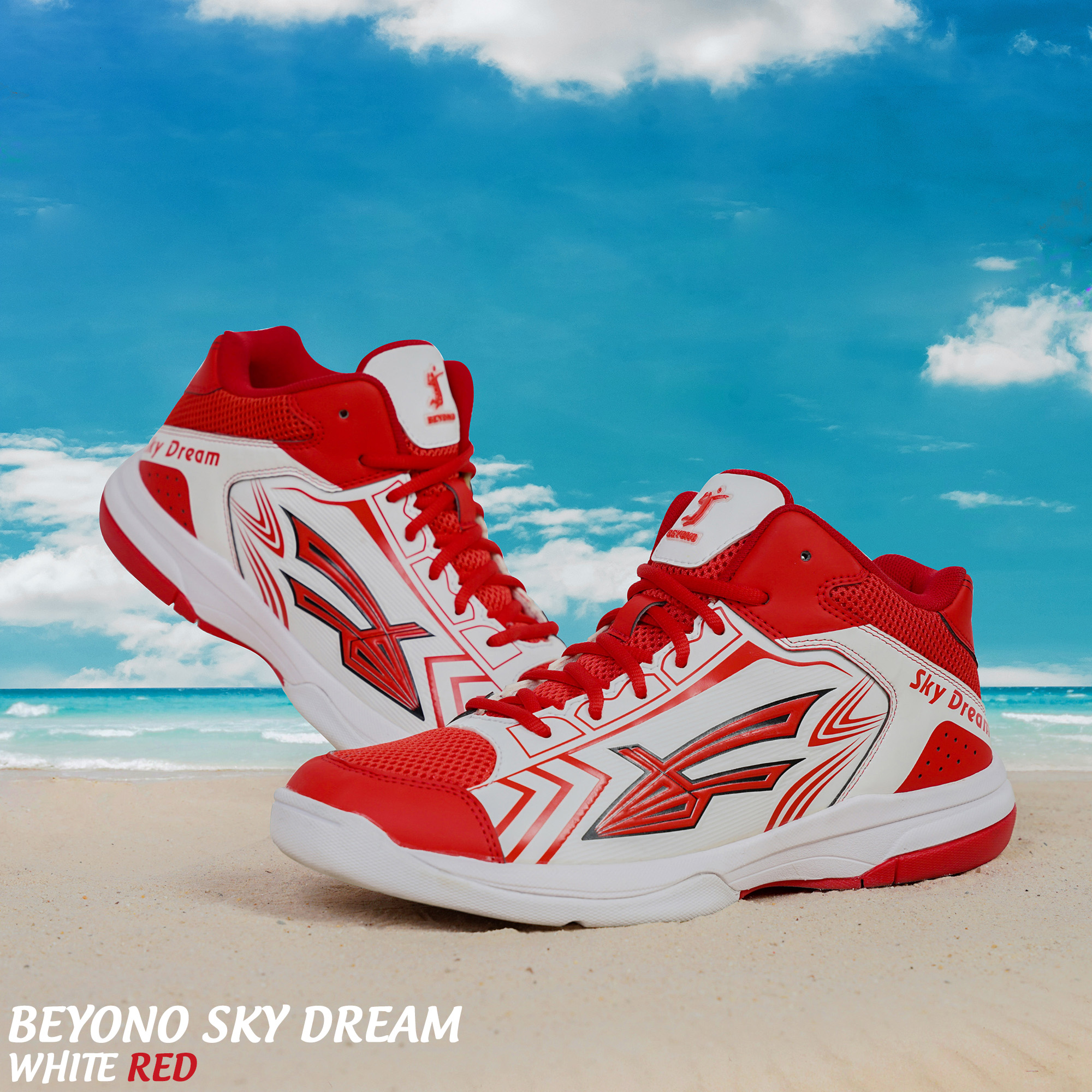 Giày Bóng Chuyền Beyono Sky Dream - White Red