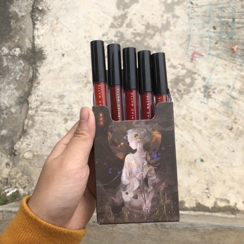 Set Son 5 Cây Muge Leen Cô Gái Meyoco Retro Matte Liquid