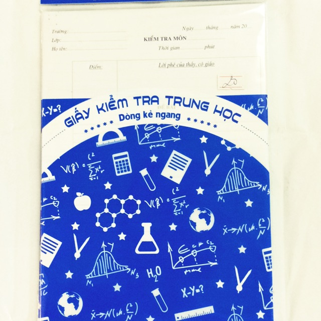 Giấy kiểm tra kẻ ngang HT  25 tờ đôi