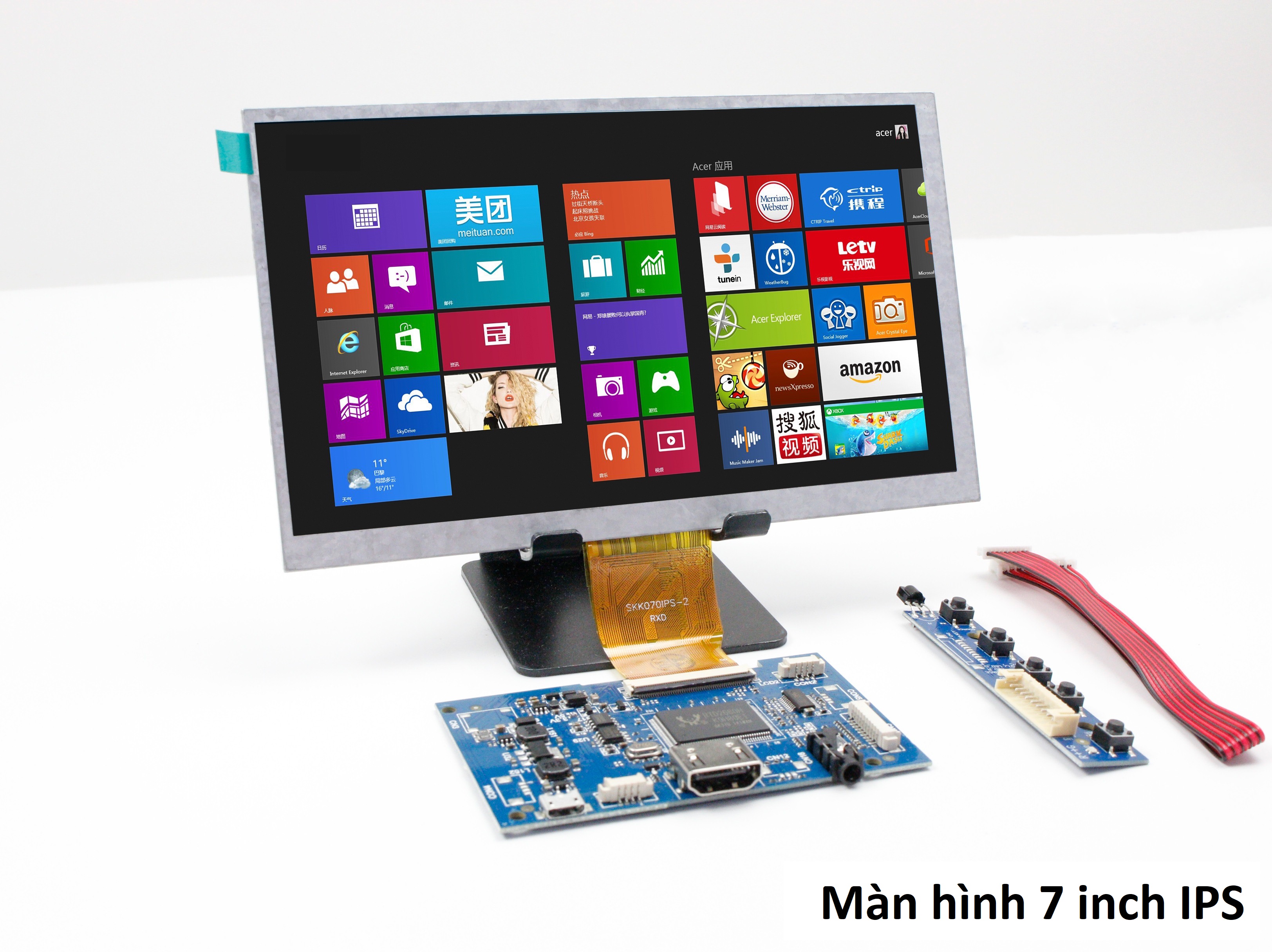 Màn hình LCD 7 inch Vi tính , Raspberry HDMI 1024X600