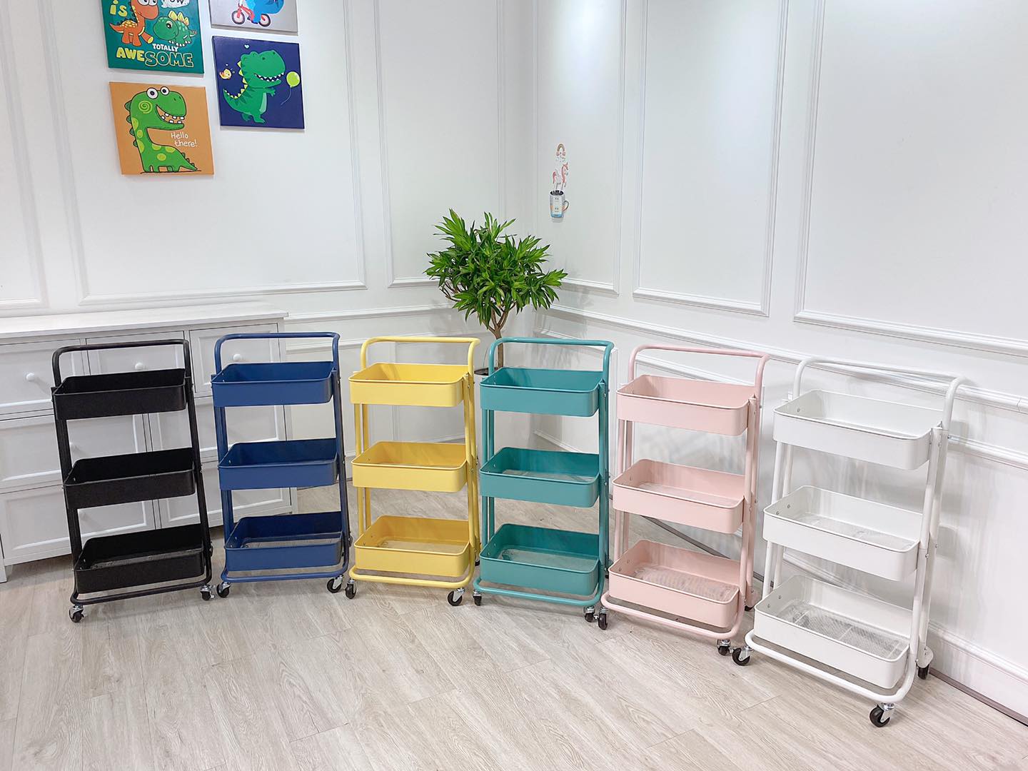 Kệ đa năng 3 Tầng Primo có Bánh Xe