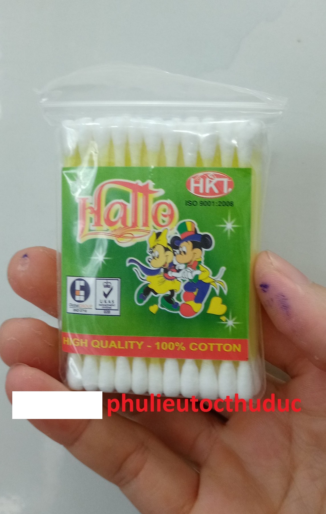 5 bịch tăm bông thân nhựa - phulieutocthuduc