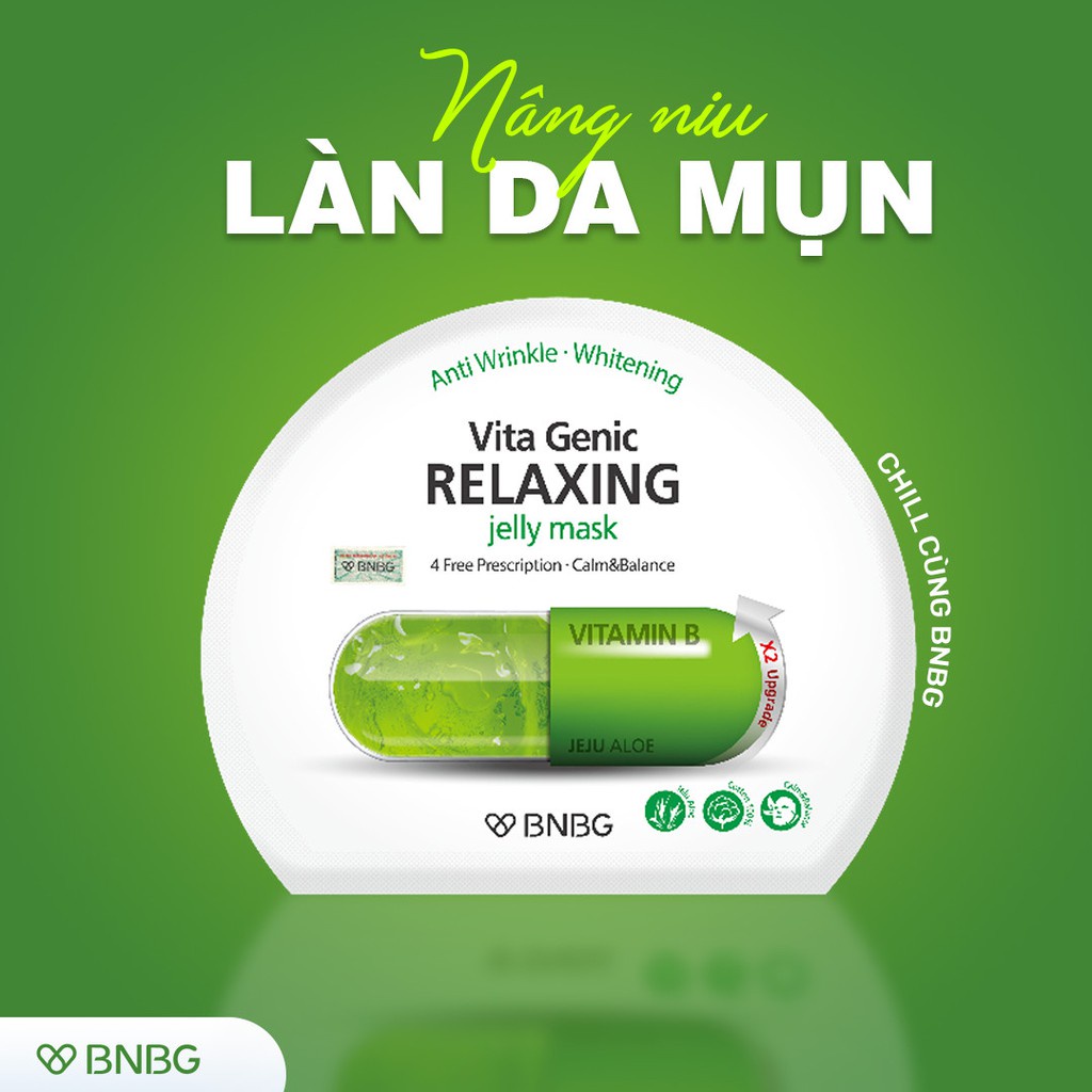 MẶT NẠ BNBG VITAMIN B dưỡng da giúp thư giãn và phục hồi Vita Genic Relaxing Jelly Mask 30ml