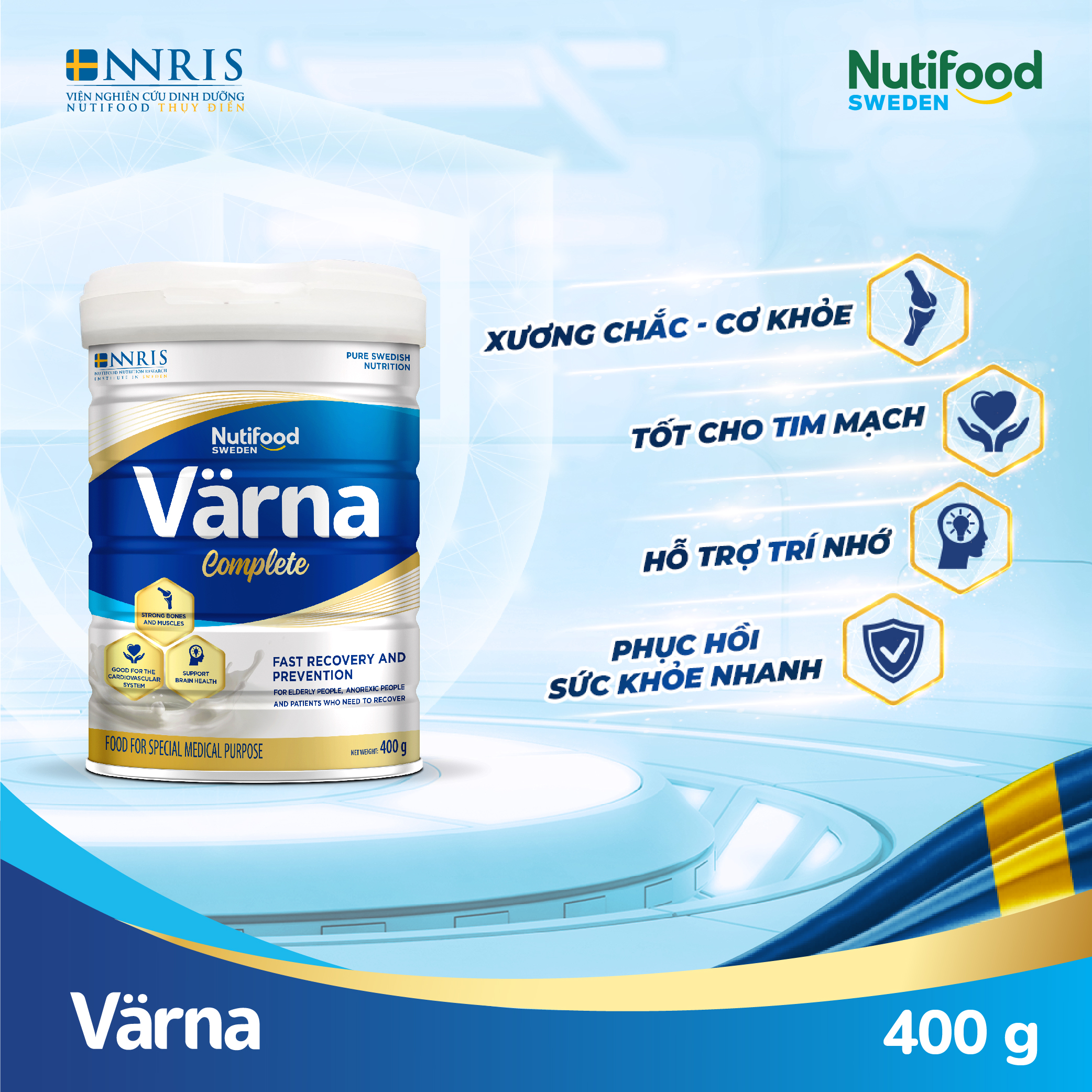 Sữa Bột Värna Complete lon 400g[Ưu đãi vận chuyển]