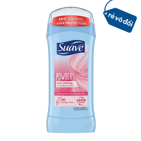 Lăn khử mùi Suave 24 Hour Protection Powder Anti-perspirant Invisible Solid 74g - Mỹ cao cấp