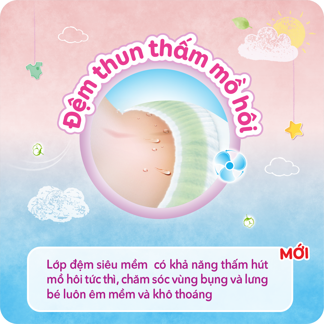 Tã dán Bobby Lõi nén thần kì 3mm Ultra Jumbo Gạo non Giảm nhiệt M76 - 76 miếng